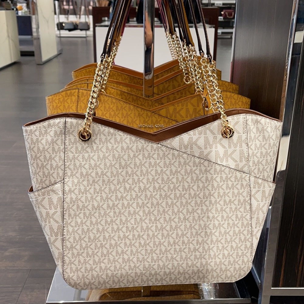 MICHAEL KORS LARGE X CHAIN LOGO SHOULDER BAG - Picture 5 of 7